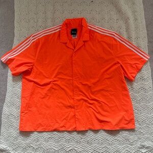 Ivy Park Adidas Bright Orange Button Up Swim Shirt